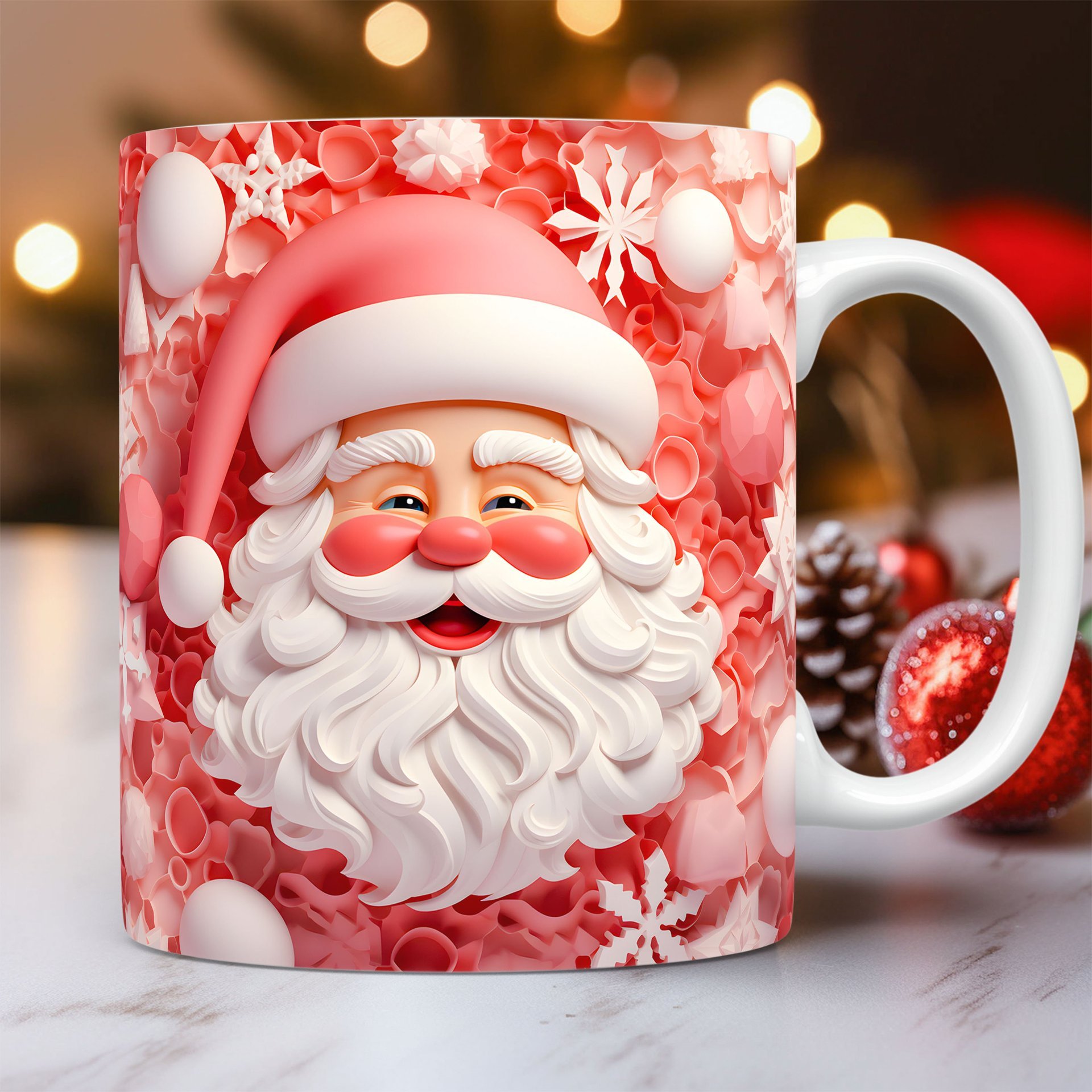 Creative 3D Christmas Ceramic Mug Unique Space Design Snowman Santa Coffee Cup Tea Milk Mug Christmas Gifts For Kids Adults Kitchen Gadgets - Image 10