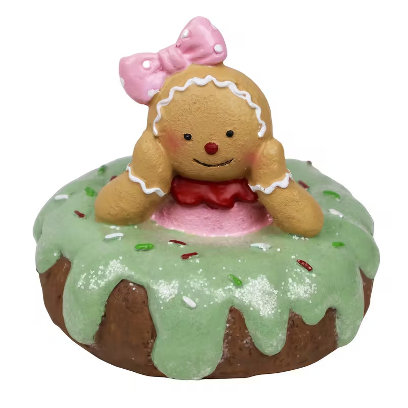Hand Drawn Cartoon Resin Christmas Decorations Gingerbread Man - Image 5