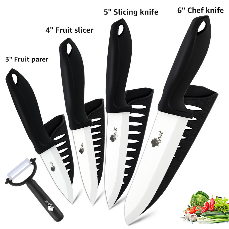 Fivepiece Set Of White Bladed Zirconia Ceramic Knives - Image 4