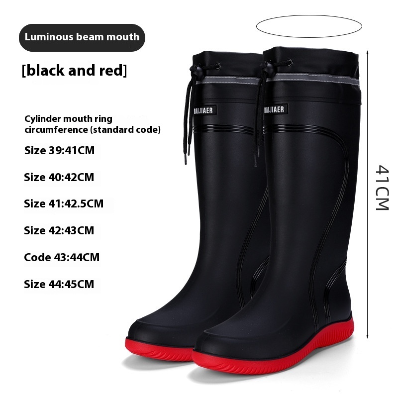 Fashion Outerwear High Non-slip Drawstring Rain Boots – Bild 7
