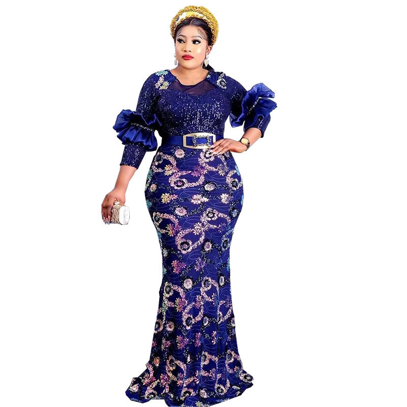 Round Neck Shirt With Half Sleeve Slim Fit Fishtail Dress Formal Dress Evening Wear — изображение 3