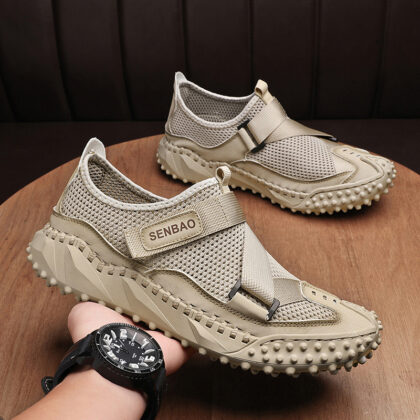 Plus Size Men's Mesh Breathable Casual Shoes Hollow Out
