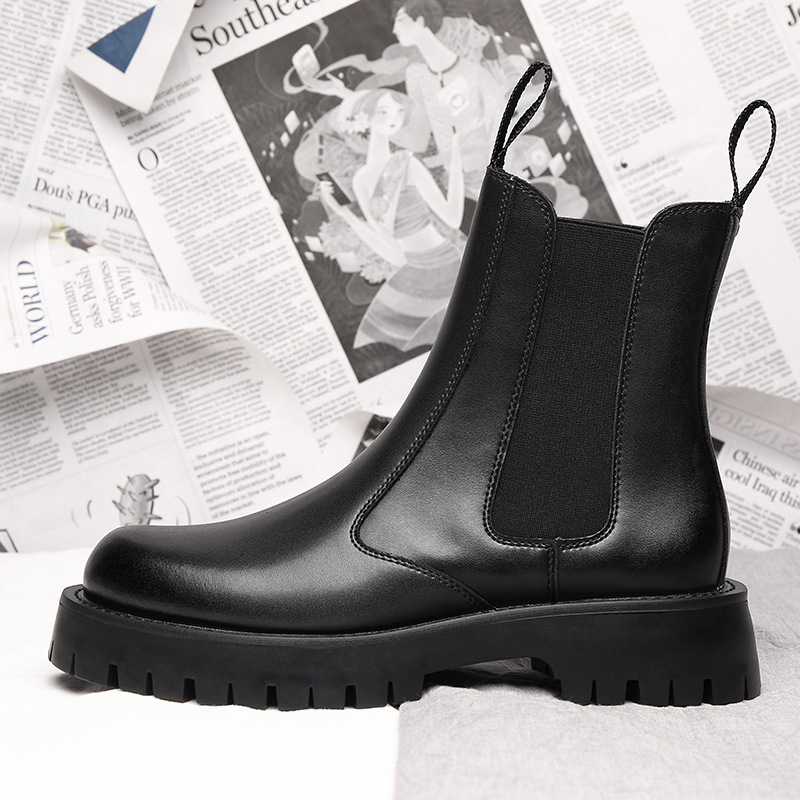 Winter Fleece-lined Dr Martens Boots Men's Korean Style - Image 4