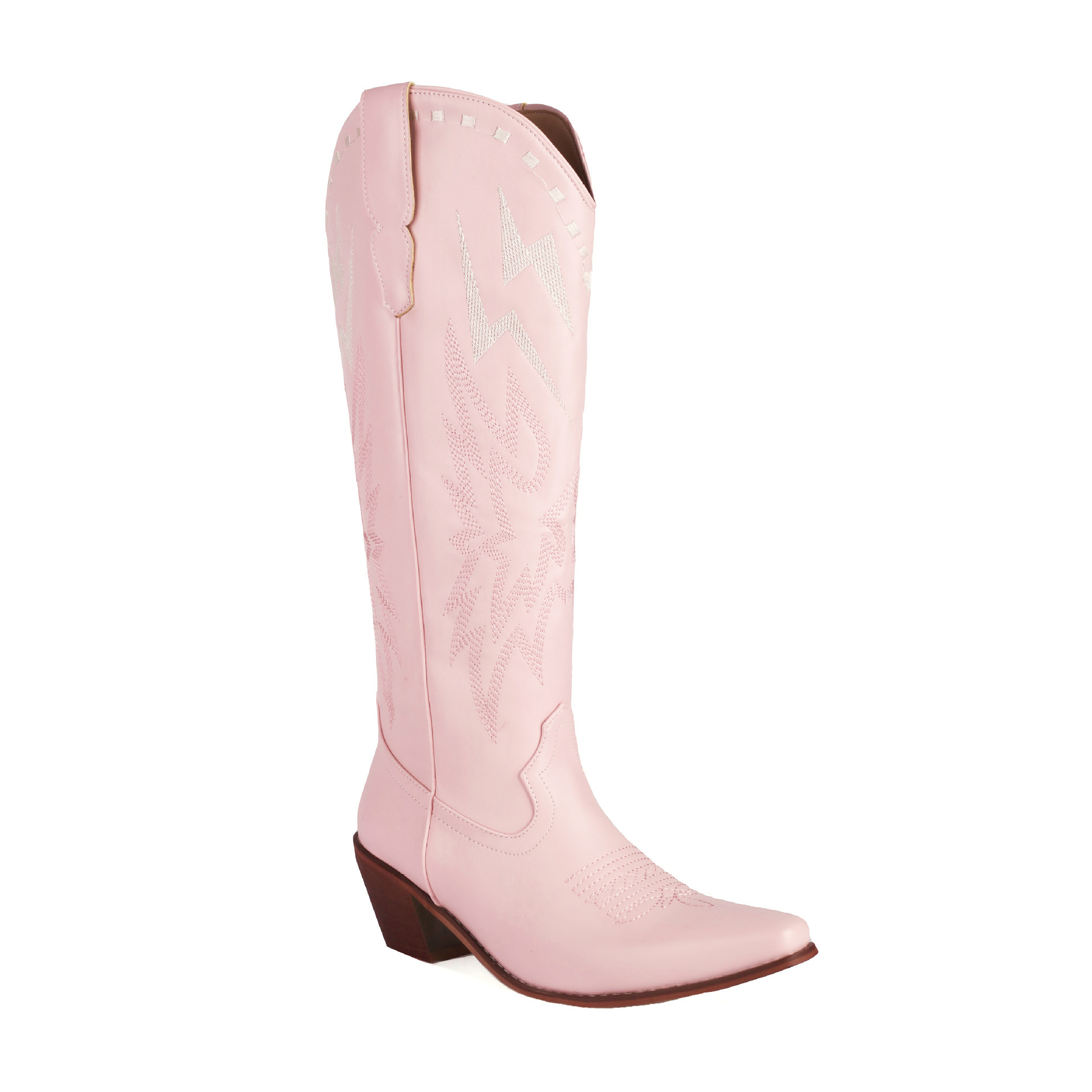 Lightning Embroidery Knee-high Boots Women - Image 8