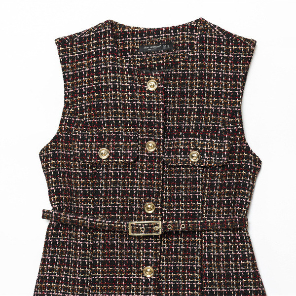 Women's Fashionable Belt Texture Top Vest – Bild 3