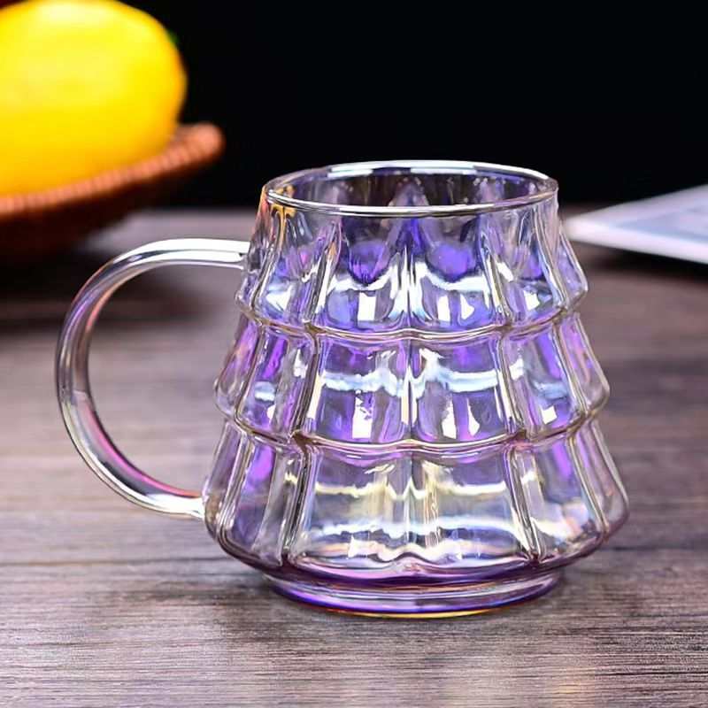 Christmas Glass Coffee Ice Transparent Mug With Handle – Bild 7