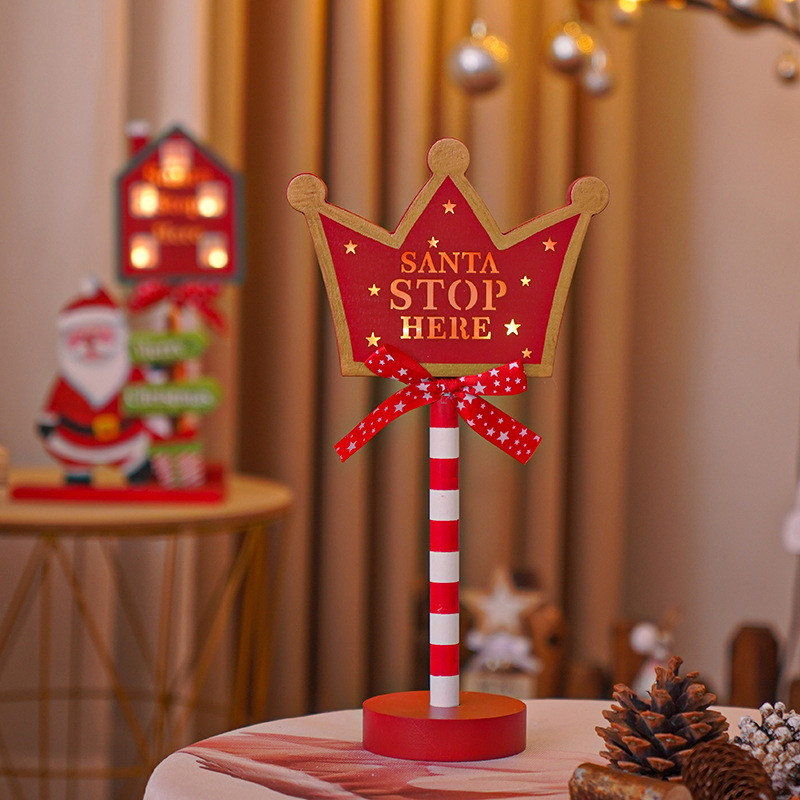 Christmas Road STOP Decorative Light Wooden — изображение 8