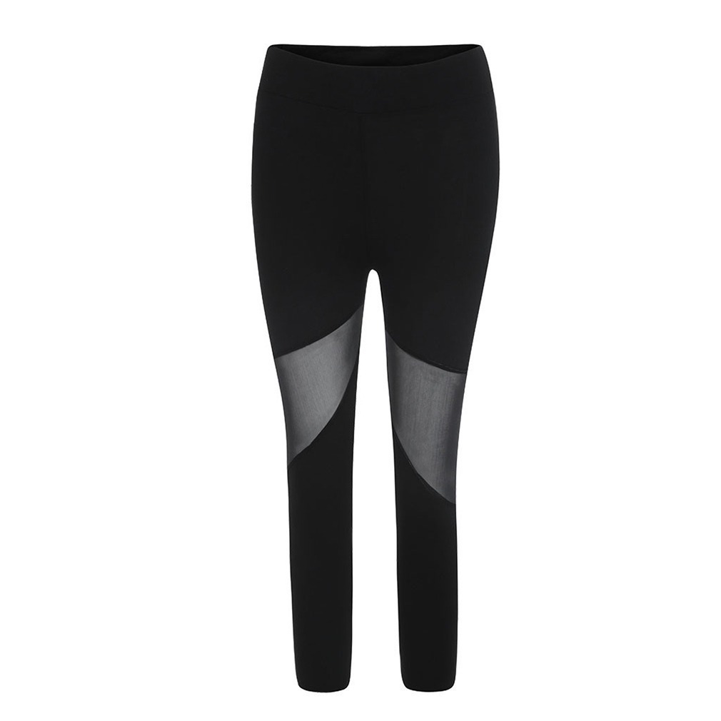 Mesh Stitching Capri Pants Sports Yoga — изображение 4