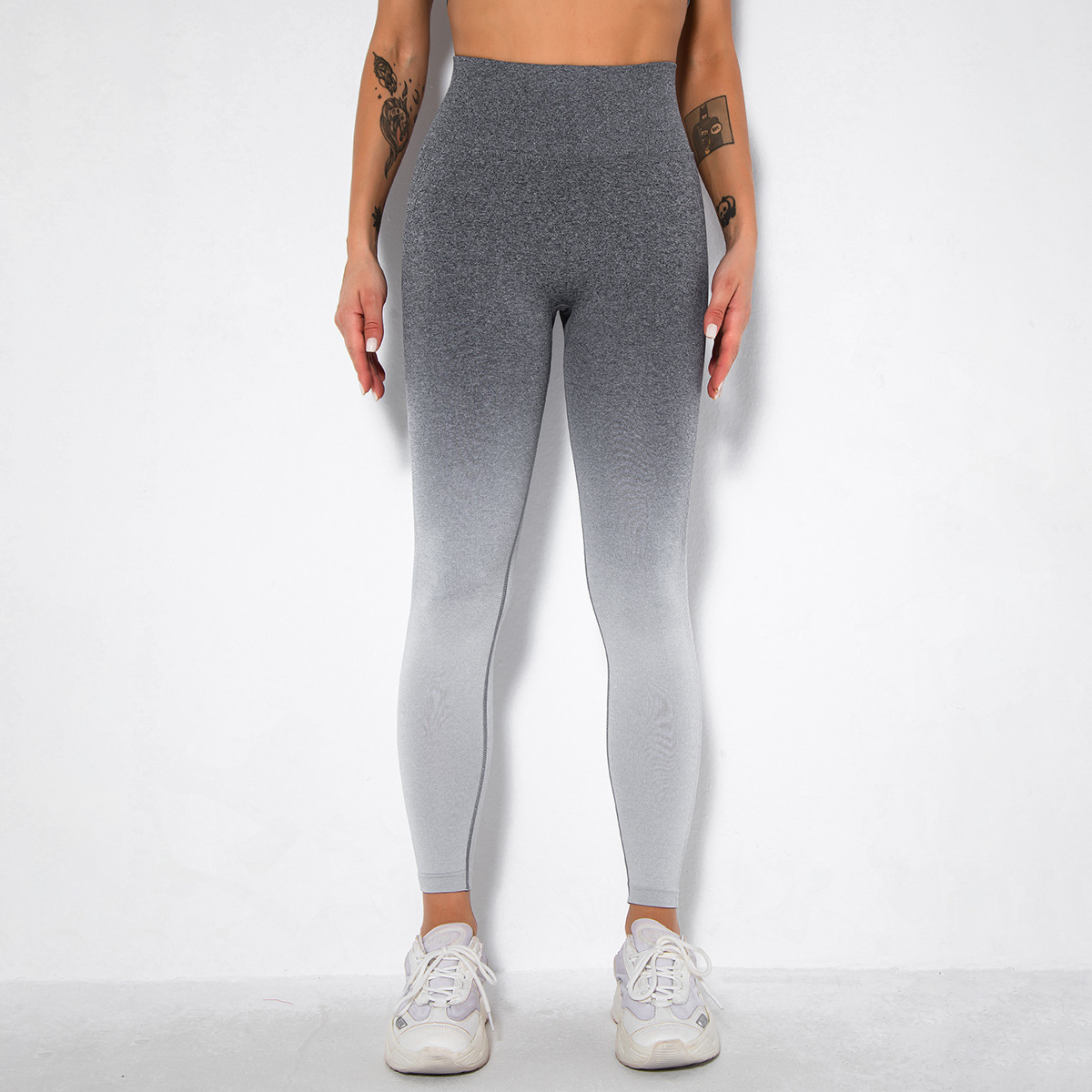 Women's Gradual Smiling Face Yoga Pants - Image 2