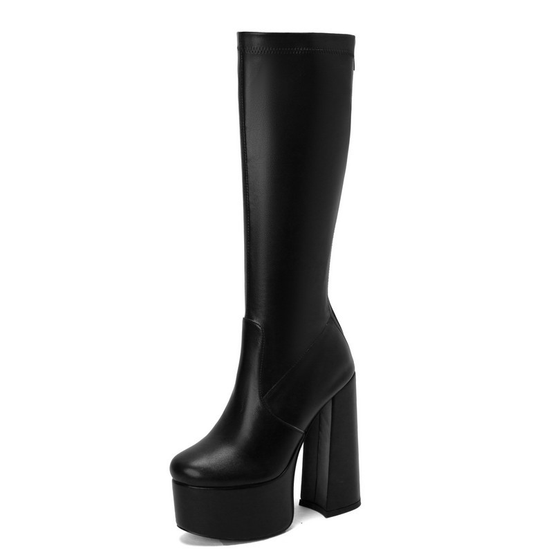 European And American Stretch Boots Waterproof Platform - Image 5