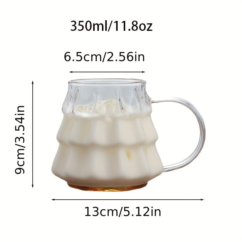 Christmas Glass Coffee Ice Transparent Mug With Handle – Bild 5