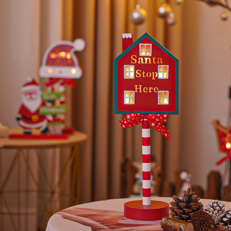 Christmas Road STOP Decorative Light Wooden — изображение 6