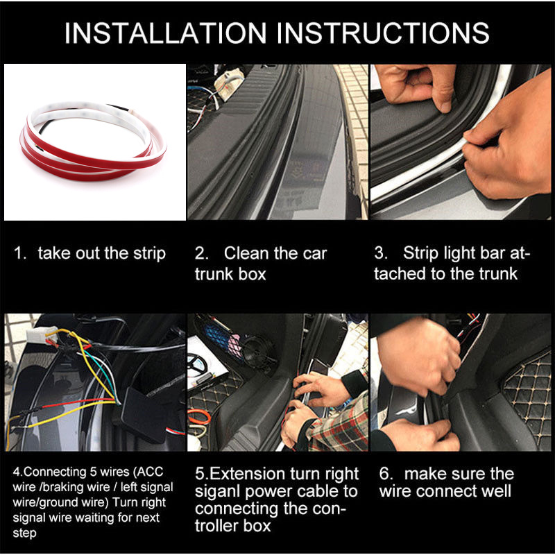 Car LED Tail Box Streamer Multi-mode Dimming Marquee — изображение 6