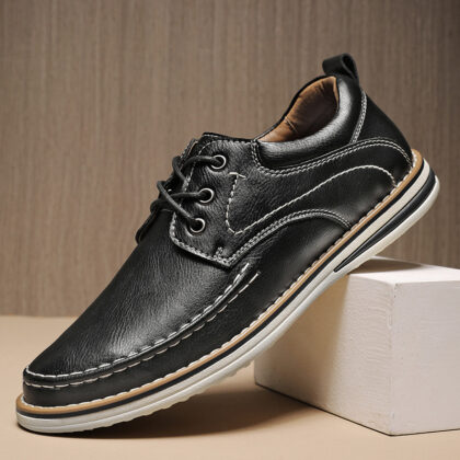 Men's Casual Leather Shoes Genuine Leather Plus Size Breathable Trendy Shoes Casual Leather Shoes