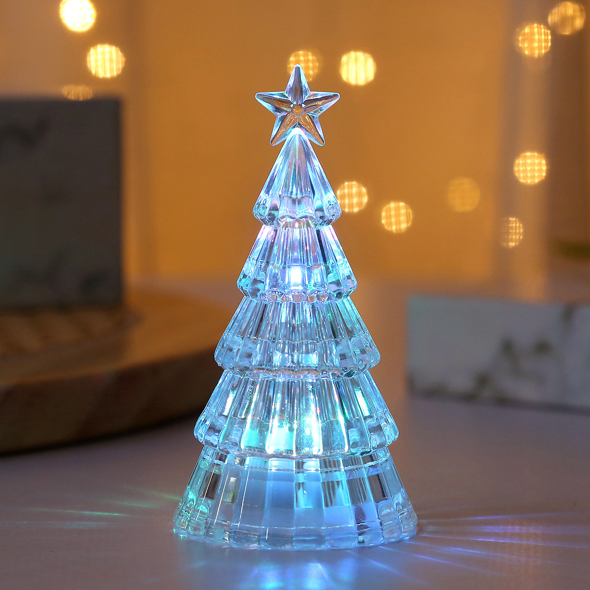 Christmas Decoration Light-emitting Christmas Tree Crystal Small Night Lamp - Image 5