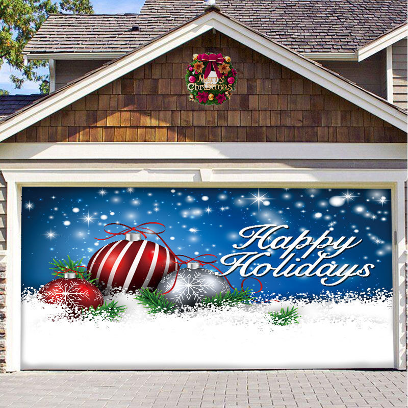 Christmas Background Hanging Cloth Garage Door Patch Holiday Party — изображение 6