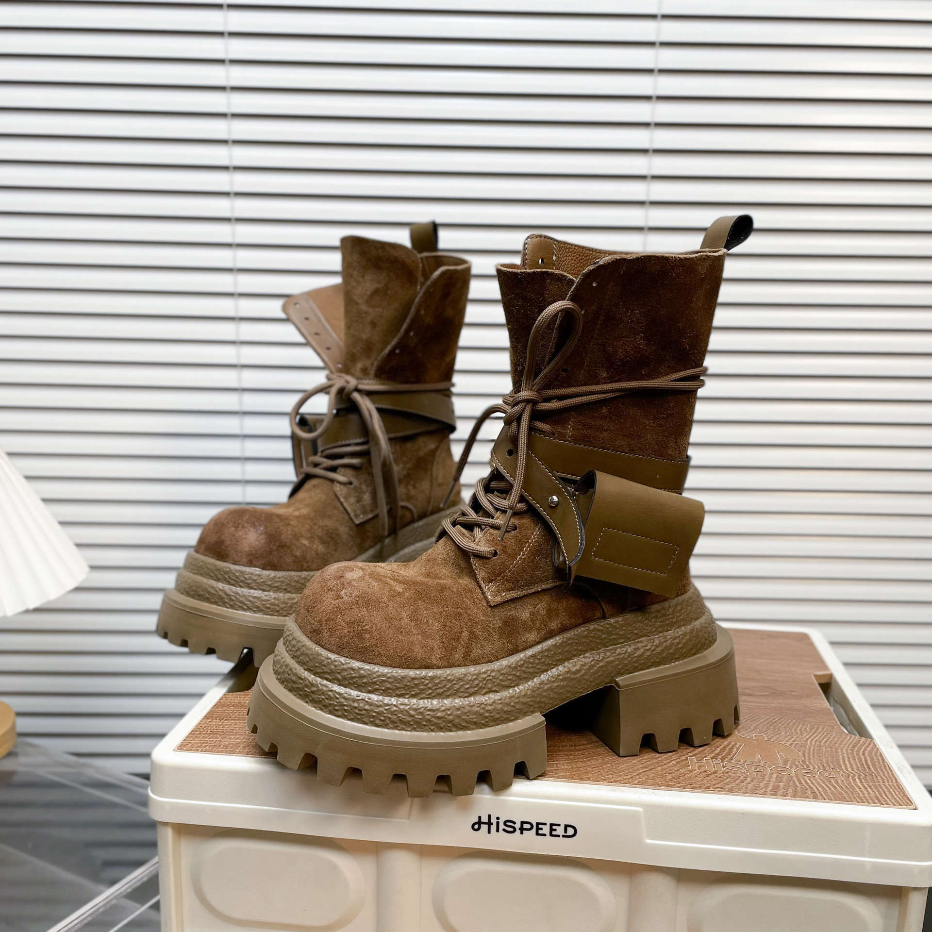 Suede Thick-soled Martin Boots For Women Autumn And Winter New Fashion - Image 2