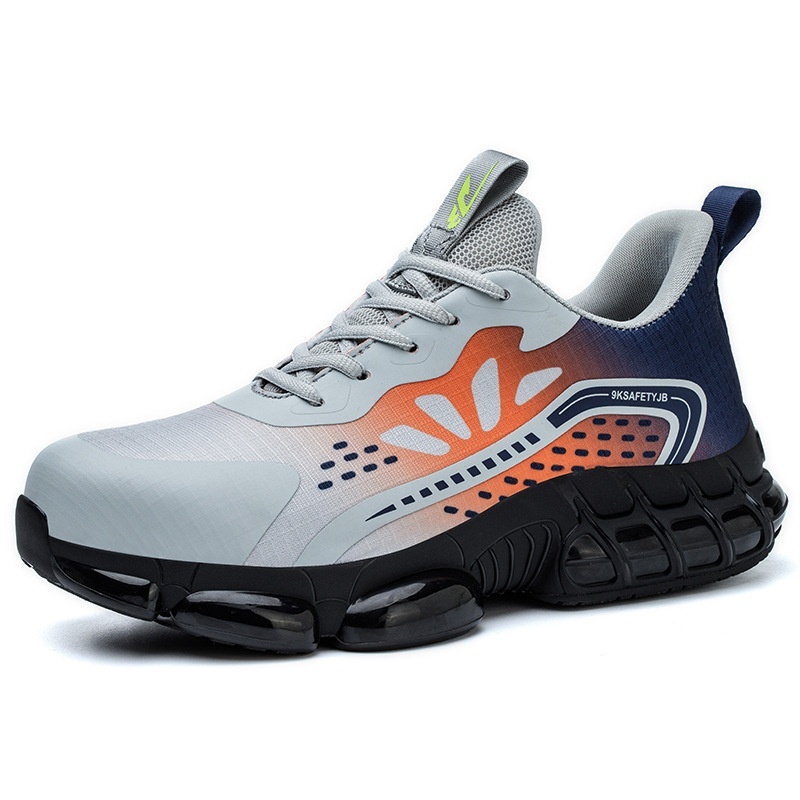 Wear-resistant Anti-smashing And Anti-penetration Thin Flyknit Breathable Shock-absorbing Work Safety Shoes — изображение 6