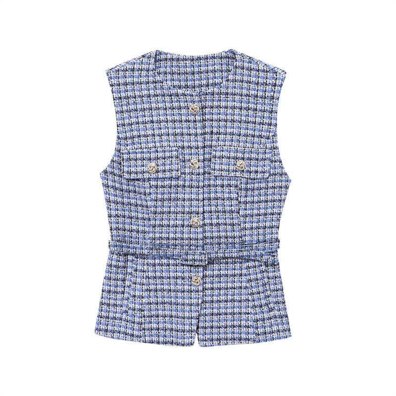 Women's Knit V-neck Vest - Image 6