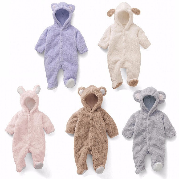 Baby Bear Animal Romper, Baby One-piece Quilted Autumn And Winter Children — изображение 10