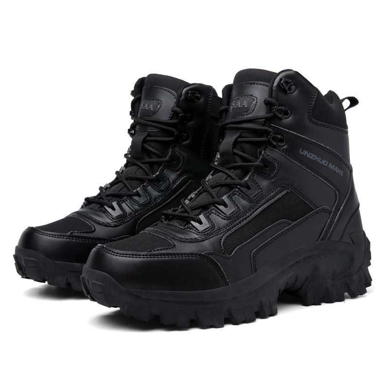 Combat Fall Winter Men High-top Outdoor Training Combat Hiking Desert Warm Snow Boots - Image 6