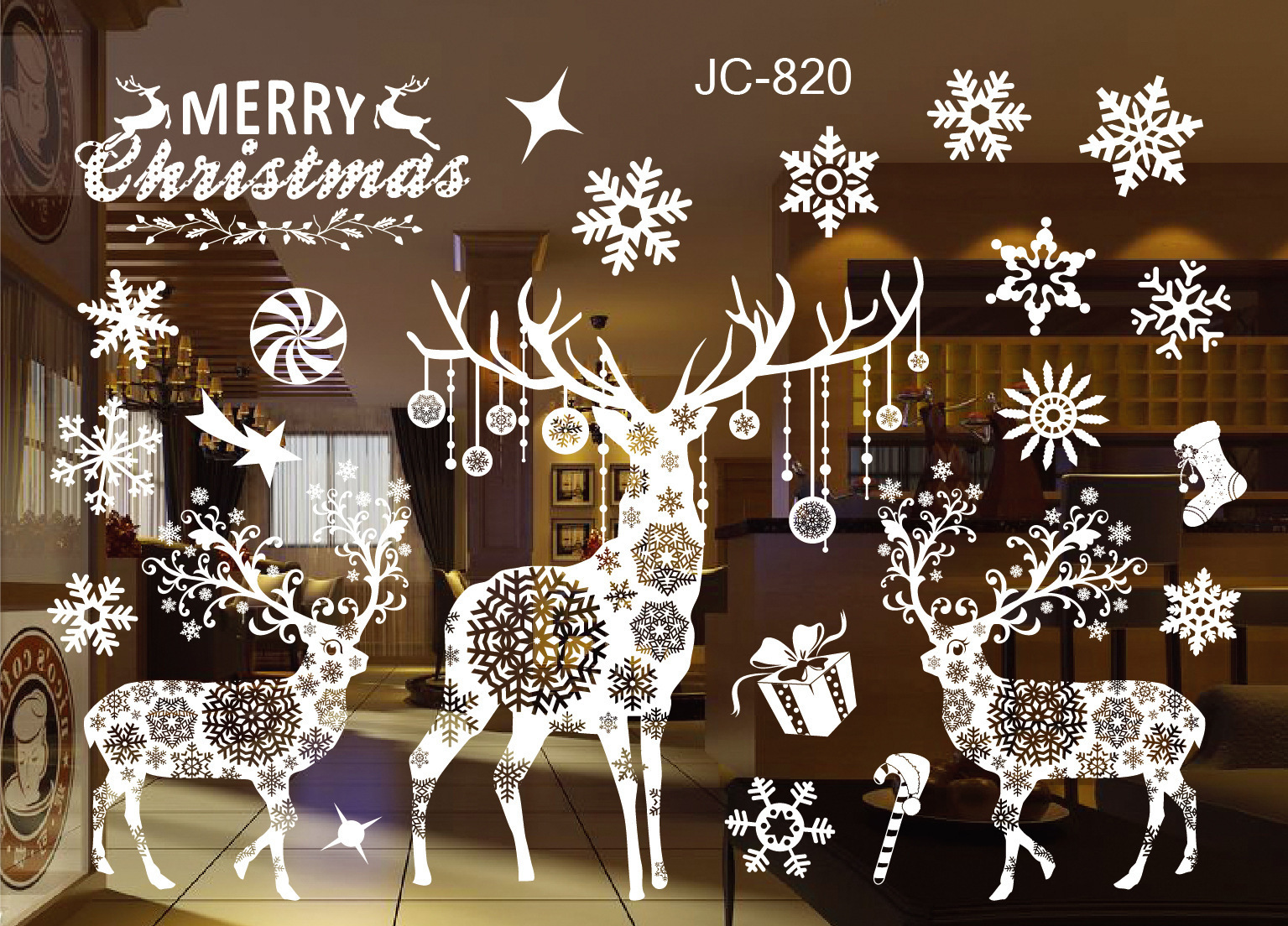 Christmas Decoration Wall Self-adhesive Painting — изображение 8