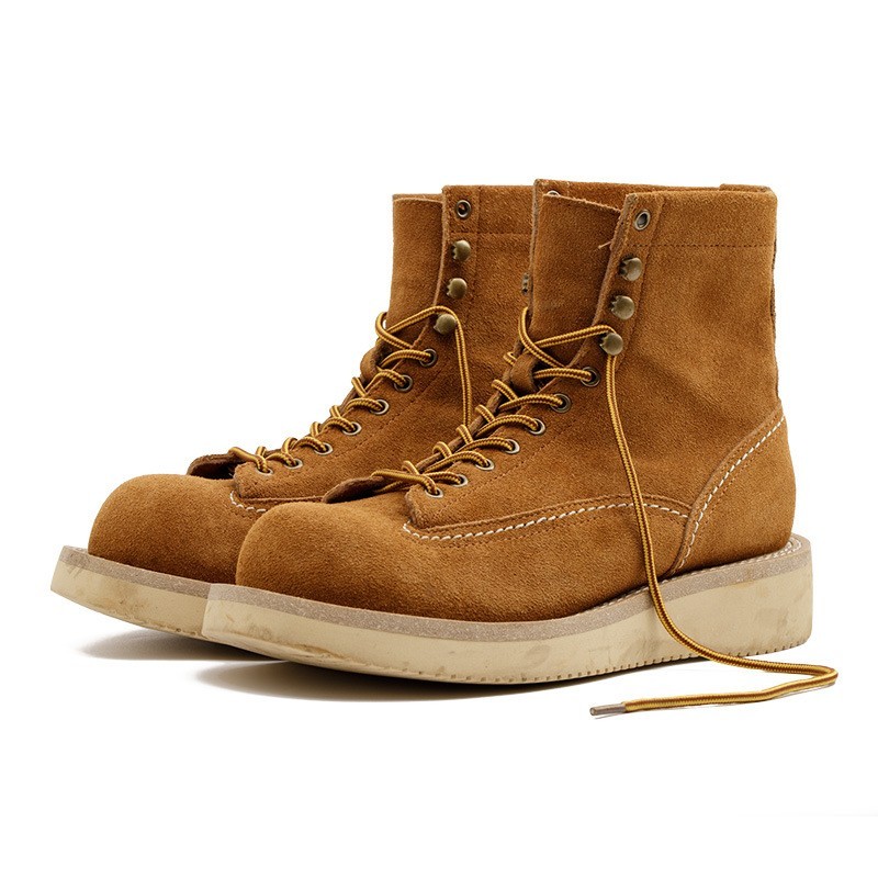 Retro American Mid-top Suede Leather Boots – Bild 6