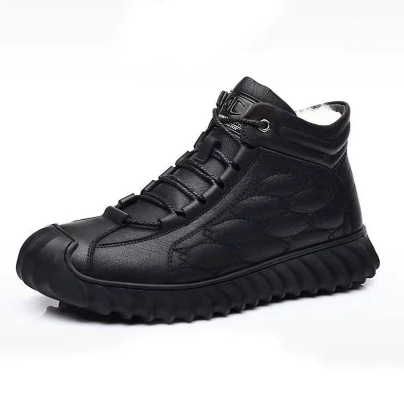 Thick Cotton Men's Winter New Fleece-lined Warm Casual Shoes - Image 4