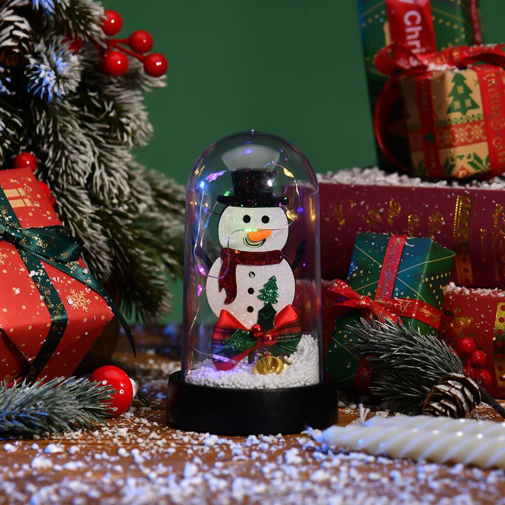 Creative LED Light Light-emitting Christmas Tree Glass Lampshade Flower Decoration Ornaments - Image 8