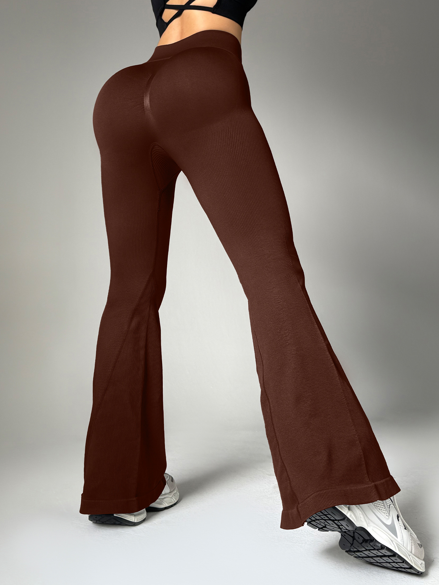 High Waist Flared Pants Women's Hip Lifting Casual Yoga Pants — изображение 5