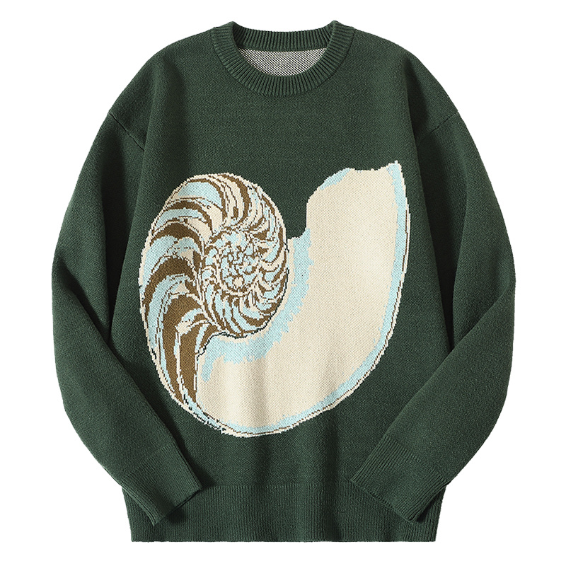 Ladies Casual Fashion Conch Pattern Sweater – Bild 3