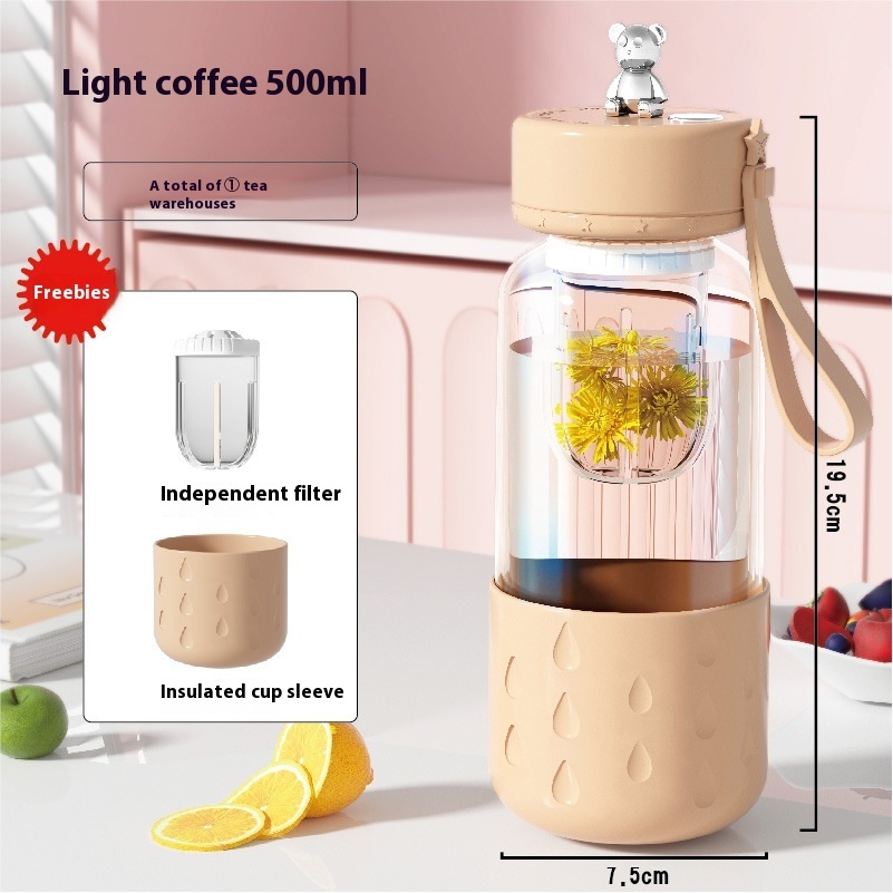 Tea Water Separation Magnetic Glass Water Cup Sealed Without Leakage Glass Tea Water Cup Infuser Tumbler Drinkware Water Bottle With Tea Filter — изображение 8