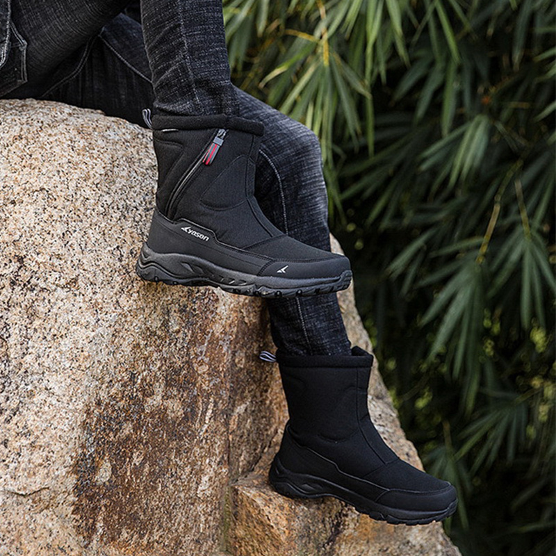 Thickened Snow Boots Couple Fleece Warm Outdoor Walking Climbing Shoes Winter - Image 7