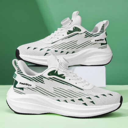 Rotating Buckle Fly-kit Mesh Casual Sports Running Men's Shoes