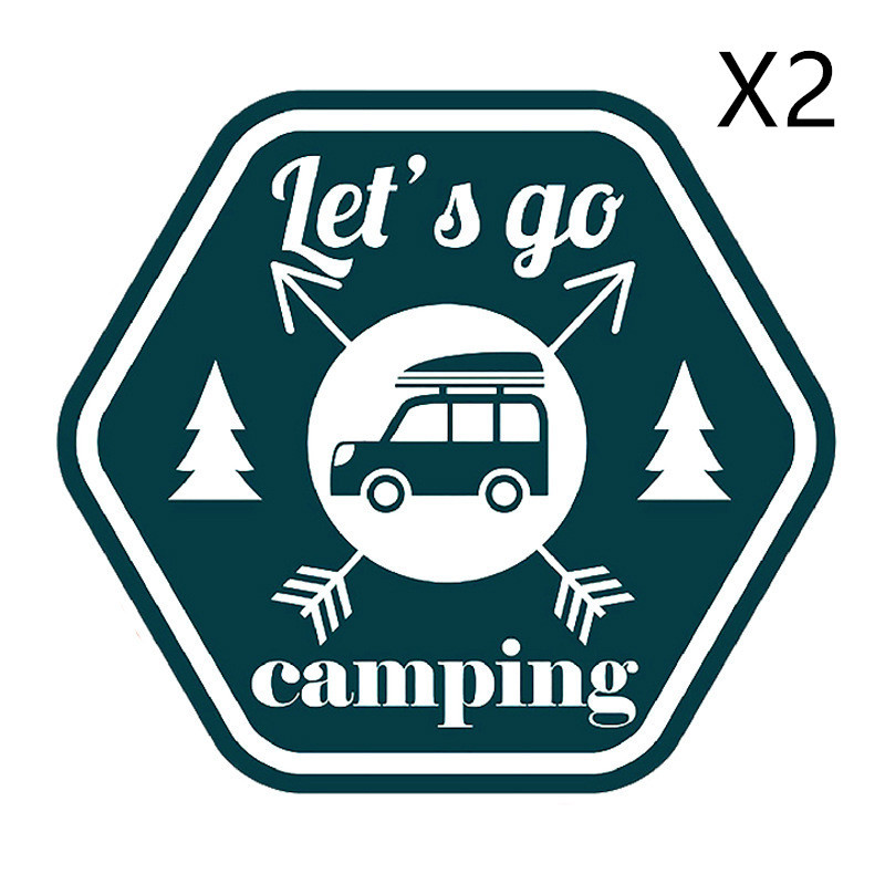 Camping Funny Car Sticker Cartoon Creative Motorcycle Refrigerator Skateboard — изображение 6
