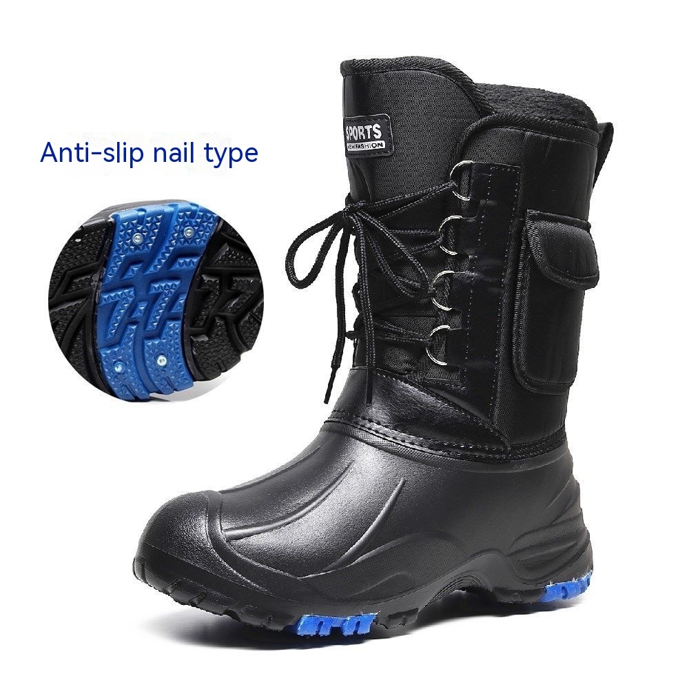 Fleece-lined Cotton-padded Warm Keeping Fishing Boots - Image 4
