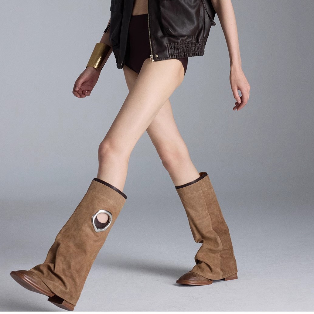 Women's All-matching Mid Heel Knee-high Boots - Image 3