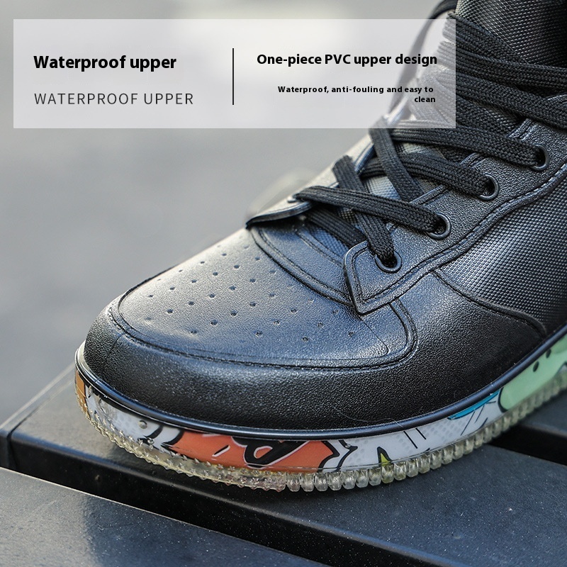 Low-top Couple Rain Boots Short Non-slip Men's And Women's Rain Boots - Image 4