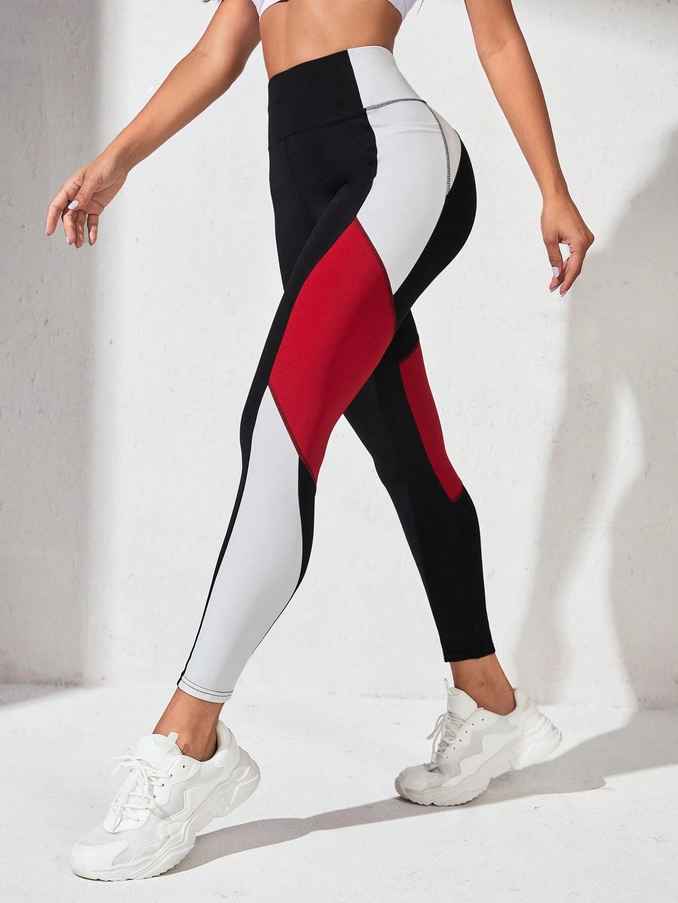 Yoga Pants European And American Stitching Running Pants Women – Bild 7