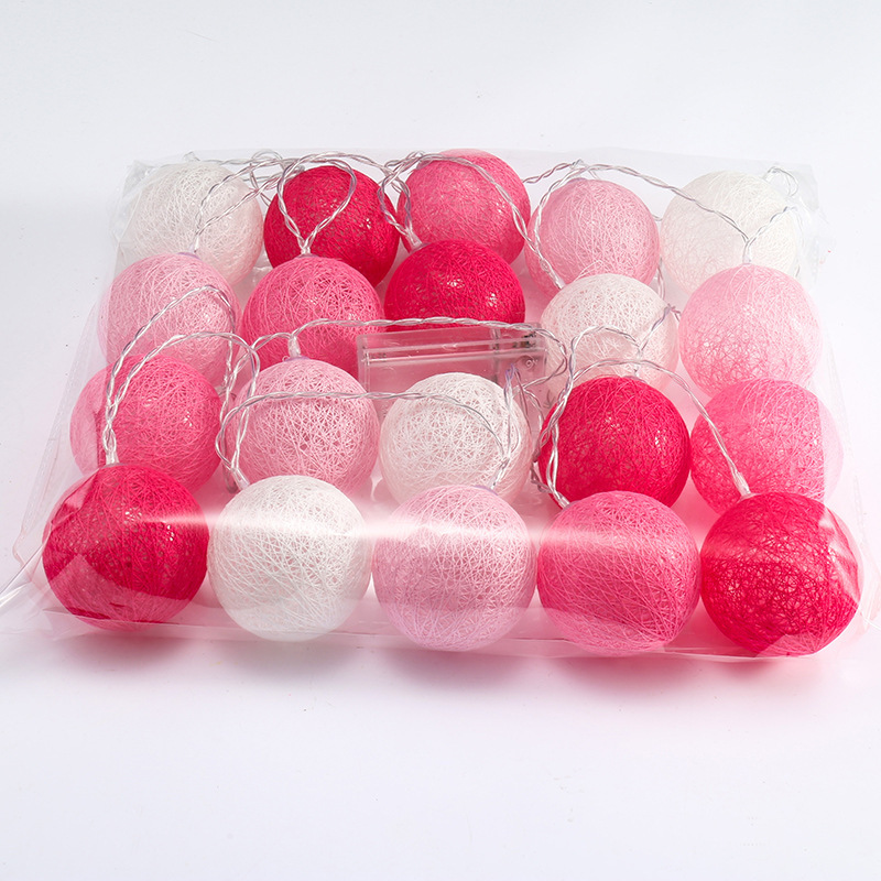 Led Ornamental Festoon Lamp Cotton Ball String Lights - Image 4