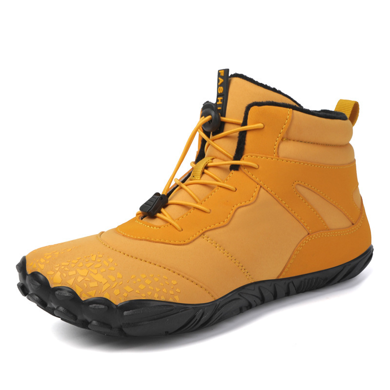 Winter Fleece-lined Waterproof Cotton-padded Shoes Five-finger Snow Boots - Image 6
