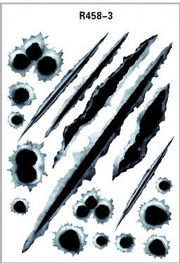 Simulation Bullet Hole Scratches Cover Decorative Car Stickers Cracks Modified 3d Creative Waterproof — изображение 7