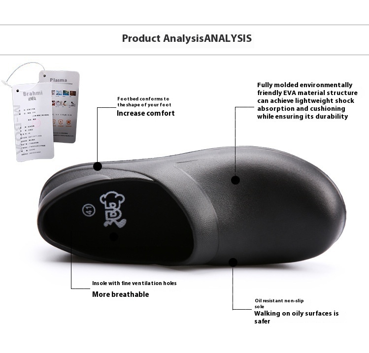 Non-slip Oil-resistant Chef Surgery Breathable Work Shoes - Image 6