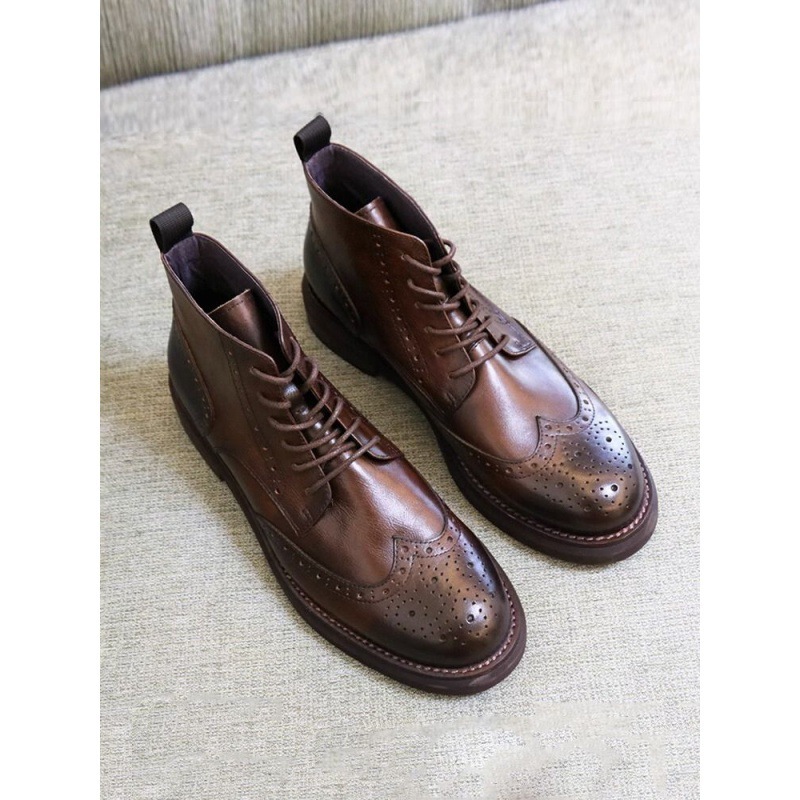 Trendy Casual Platform Leather Boots - Image 2