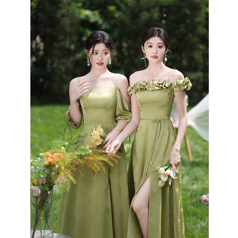 Green National Style Element Bridesmaid Dress – Bild 4