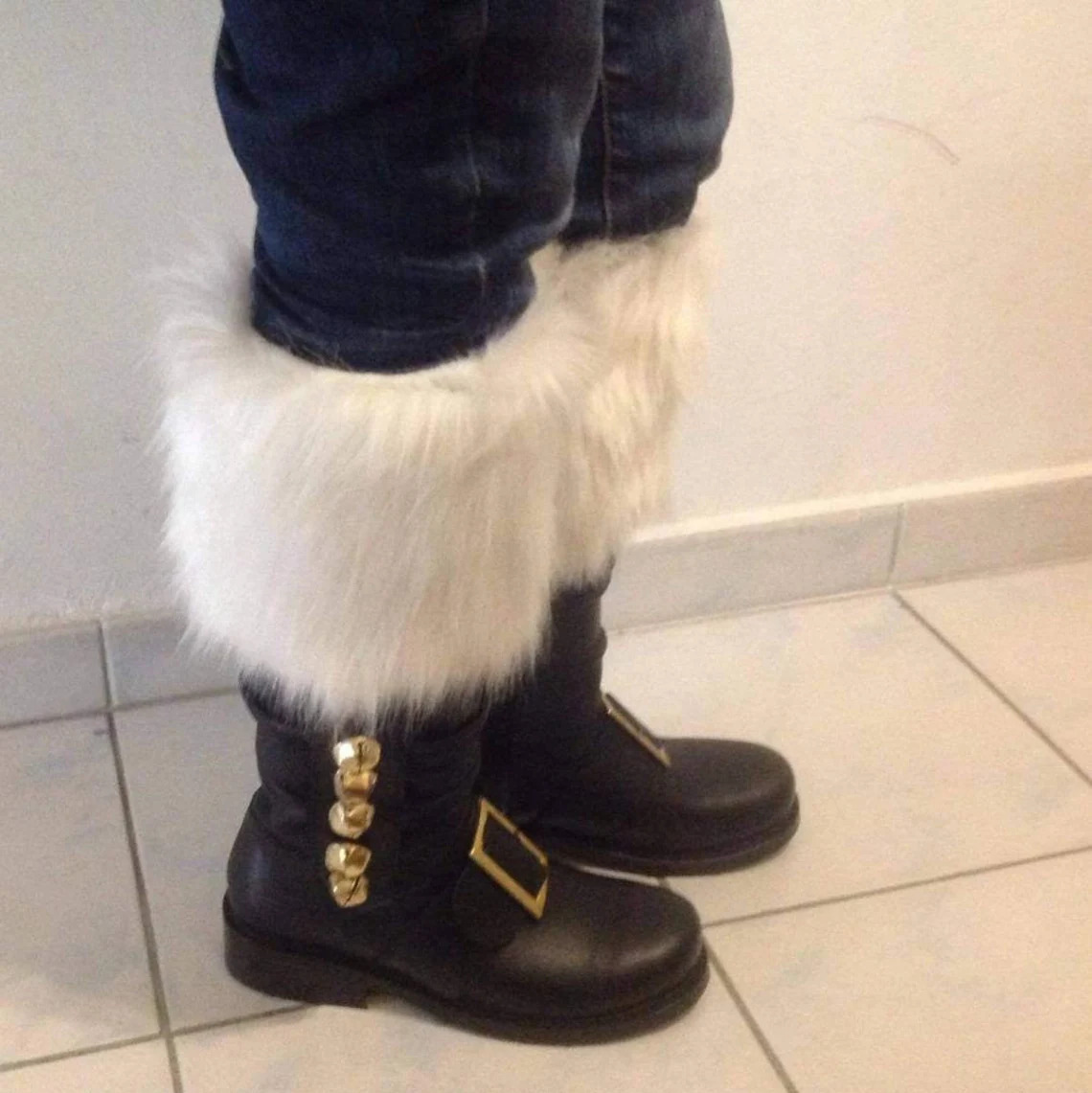 Renaissance Christmas Old Man Leather Boots - Image 2