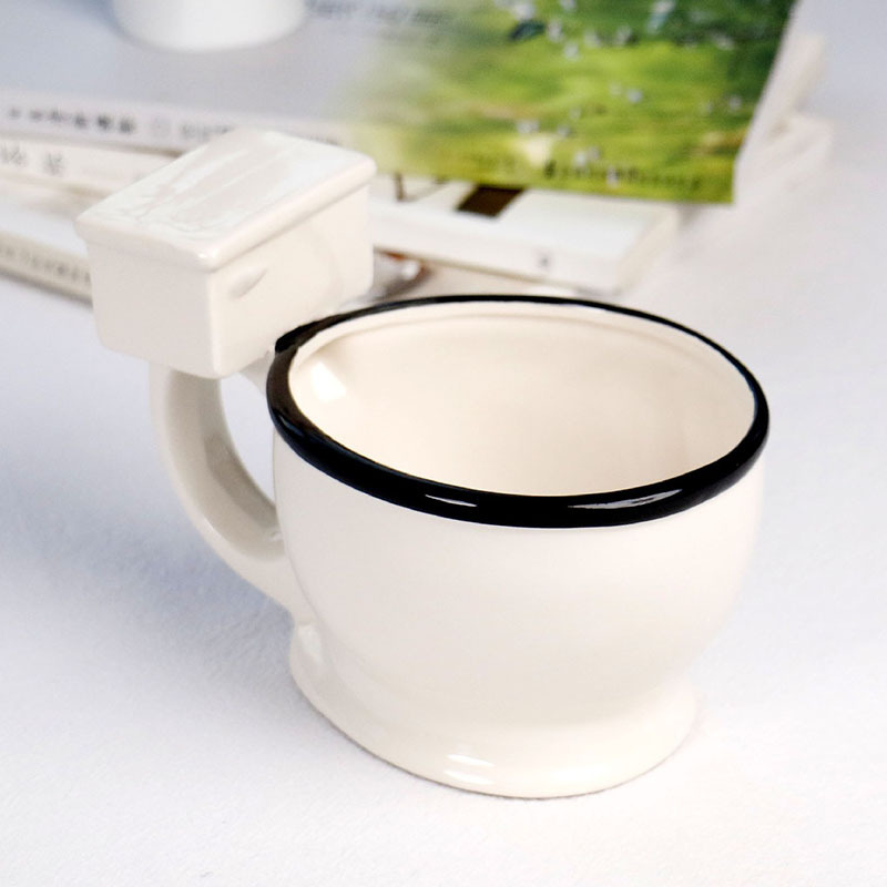Creative Toilet Mug Ceramic Coffee Mugs with Handgrip Funny Gag Gift Tea Cup - Image 6