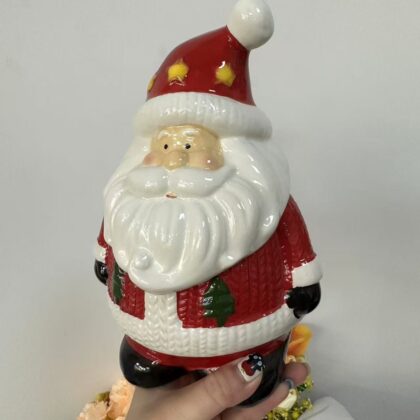 Cute Ceramic Santa Claus Storage Tank Table Decorative Ornament