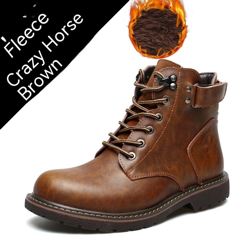 British Men Fleece-lined Martin Boots Casual Mid-top — изображение 7