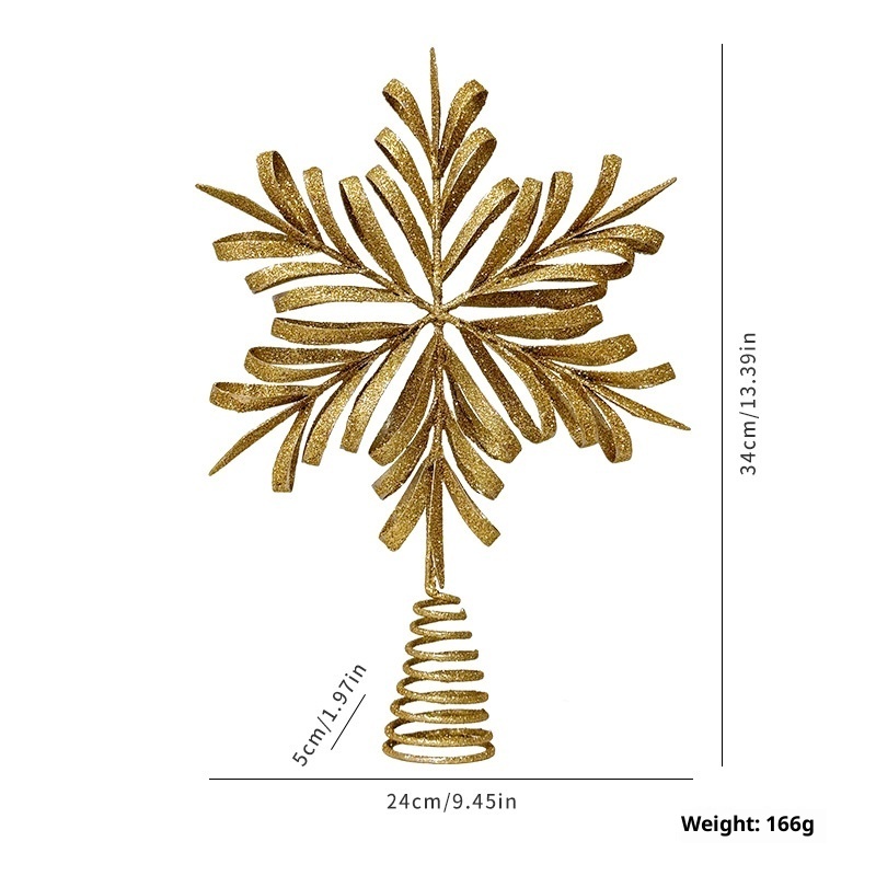 Eight Awn Star Champagne Christmas Decoration Ornaments - Image 7